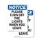 Signmission Please Turn Off The Lights When, 10 in W x Rectangle, Vinyl Decal OS-2PACK-NS-D-1014-V-17606 - alternate 1
